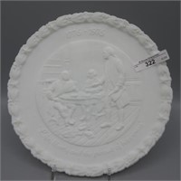 Fenton white Bi Centennial Plate
