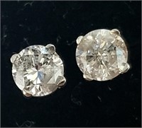 $2265 14K  Natural Diamond (0.45Ct,I2-3,Gh) Earrin