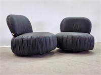 Pair Ligne Roset France Postmodern Lounge Chairs