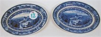 (2) B&O SCAMMELL'S LAMBERTON SMALL OVAL PLATTERS