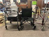 Two Walkers And Wheelchair