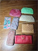 Vintage coin purses and eye glass cases, a couple
