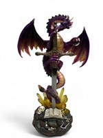 Light up purple dragon with sword crystals