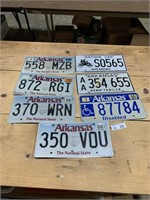 (7) Arkansas License Plates