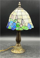 14 1/2" FAUX STAINED GLASS LAMP