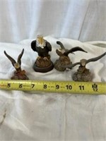 4 Small Eagle Statues