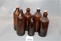 8 BROWN CLOROX BOTTLES