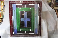 STAIN GLASS WINDOW 28.5" X 31.5"