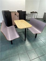 4 Person Booth   24 x 32 Table.  Plum / Purple