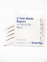 D1)Unused Smartly 5 Twin Blade Disposable Razors -