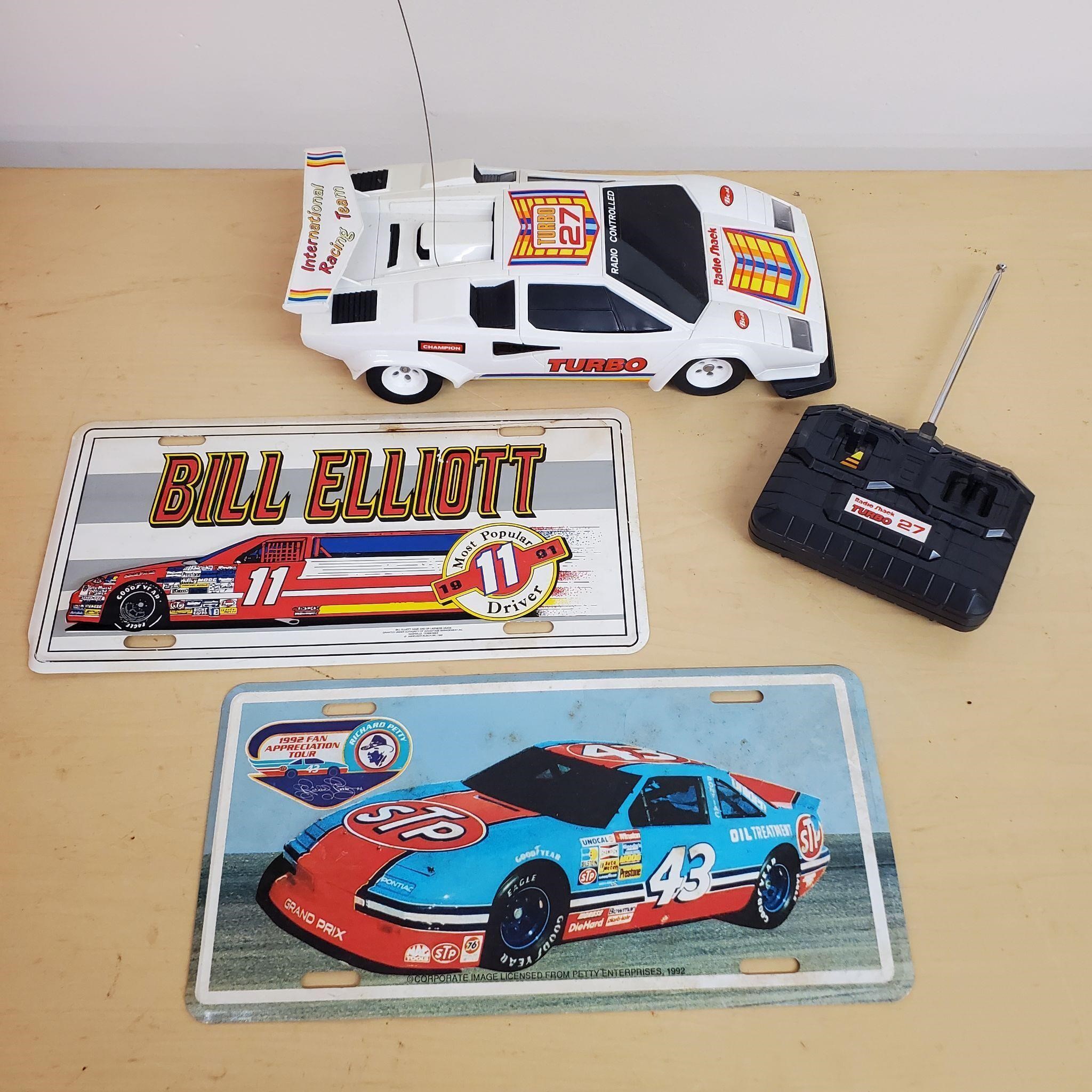 RC Car with Remote, Nascar Vanity Plates