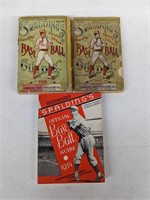 1906, 1913 and 1934 Spalding Baseball Books