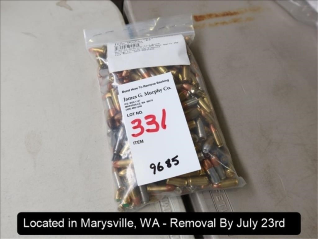 LOT, APPROX (300) ROUNDS OF 9MM AMMO IN THIS BAG