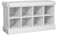 Shoe Storage Bench with 8 Compartments
