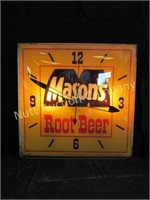 Mason's Root Beer Clock