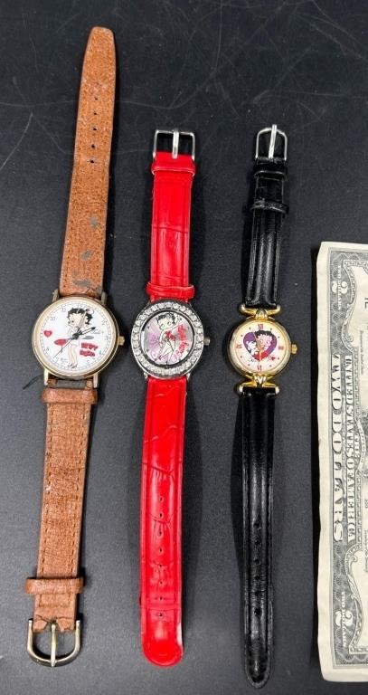 3 Betty Boop Fashion Watches