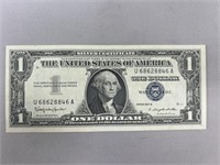 1957 B $1 Silver Certificate Blue Seal