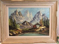 Oil painting vintage signed by Hansen 19''/27''