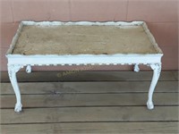 White Wood Ball & Claw Foot Coffee Table