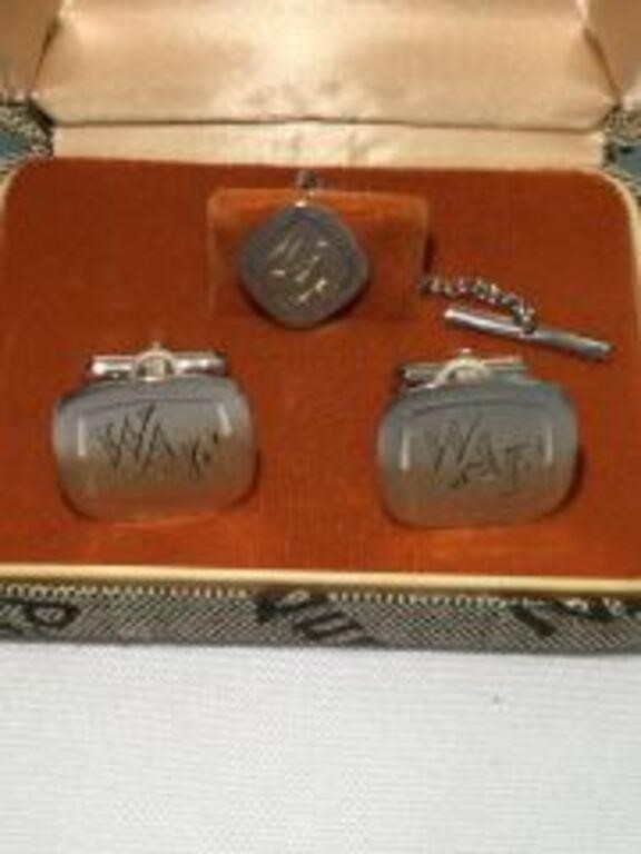 Cuff Links & Tie Pin Matching Collection