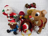 (6)Musical Animated Christmas etc Figures