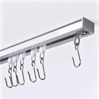 Ceiling Track for Curtains w/ Roller Hooks 9'-12'