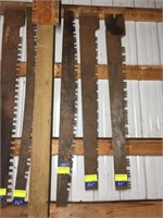 (3) CROSSCUT SAW BLADES, (2) DRAG SAW, (1) TWO MAN