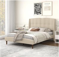 RYR Upholstered Bed Frame with Headboard Full Size