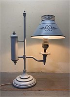 Vintage Metal Tole Desk Lamp Tested Works