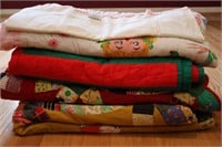 6 Patchwork Quilts, Cotton/Crochet, Pillow Cases+