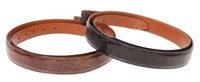 (2) GENTS REWARDS LIZARD LEATHER RANGER BELTS