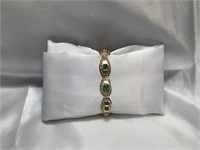 18K Yellow Gold and Emerald Bracelet