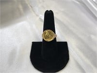 14k Horse Coin Ring