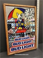 Bud Lite Mirror Clock - Not Tested