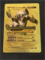 M Ancient Tyranitar EX Gold Foil Pokémon Card