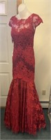 Red Lace Clarissa Dress Sz 2 129163