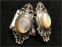 Pair of Sterling Silver & Mother Of Pearl Earrings