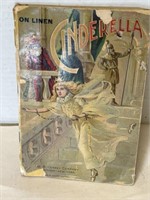 RARE VICTORIAN ERA 1882 CINDERELLA ON LINEN BOOK
