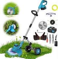 20000 RPM 12 Cordless Weed Wacker  21V  Blue