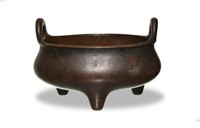 Chinese Bronze Censer, 18-19th C#
