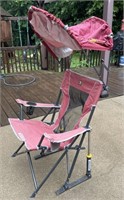 camping rocker chair with sunshade