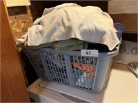 Laundry Basket w/ Towels & Small Basket w/