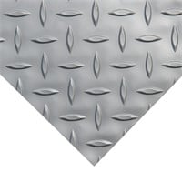 Rubber-Cal Diamond Plate Metallic PVC Flooring, Si