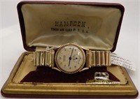 14K Gold Hampden Wristwatch with Case