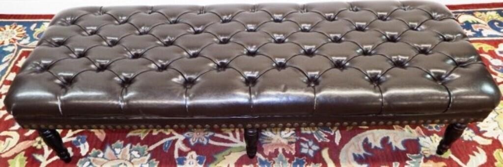 Permaisuri Tufted Leather-Style Bench