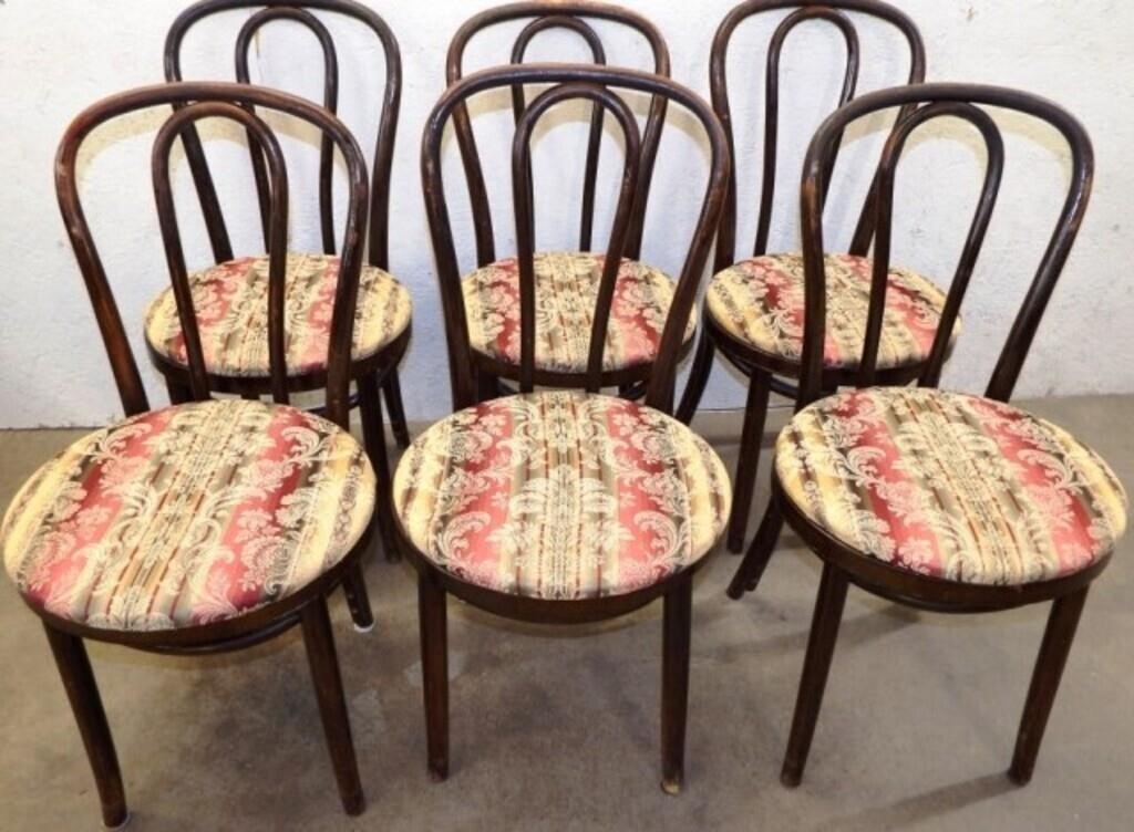 (6) Vintage Shelby Williams Bentwood Chairs