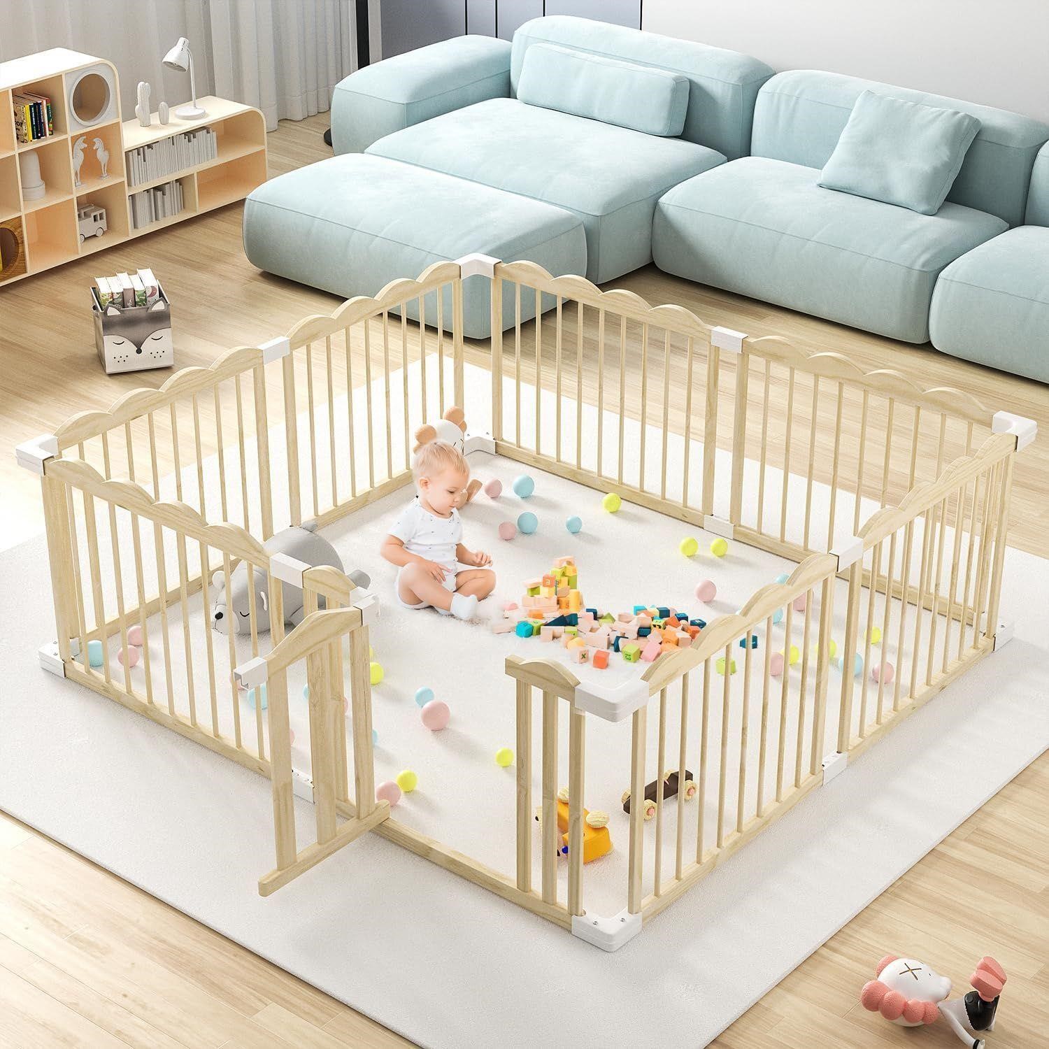 $159 - Kocini Wooden Playpen for Babies and Toddle