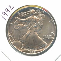 1992 U.S. Silver Eagle ASE - 1 oz Fine Silver