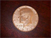1977 D Kennedy half dollar