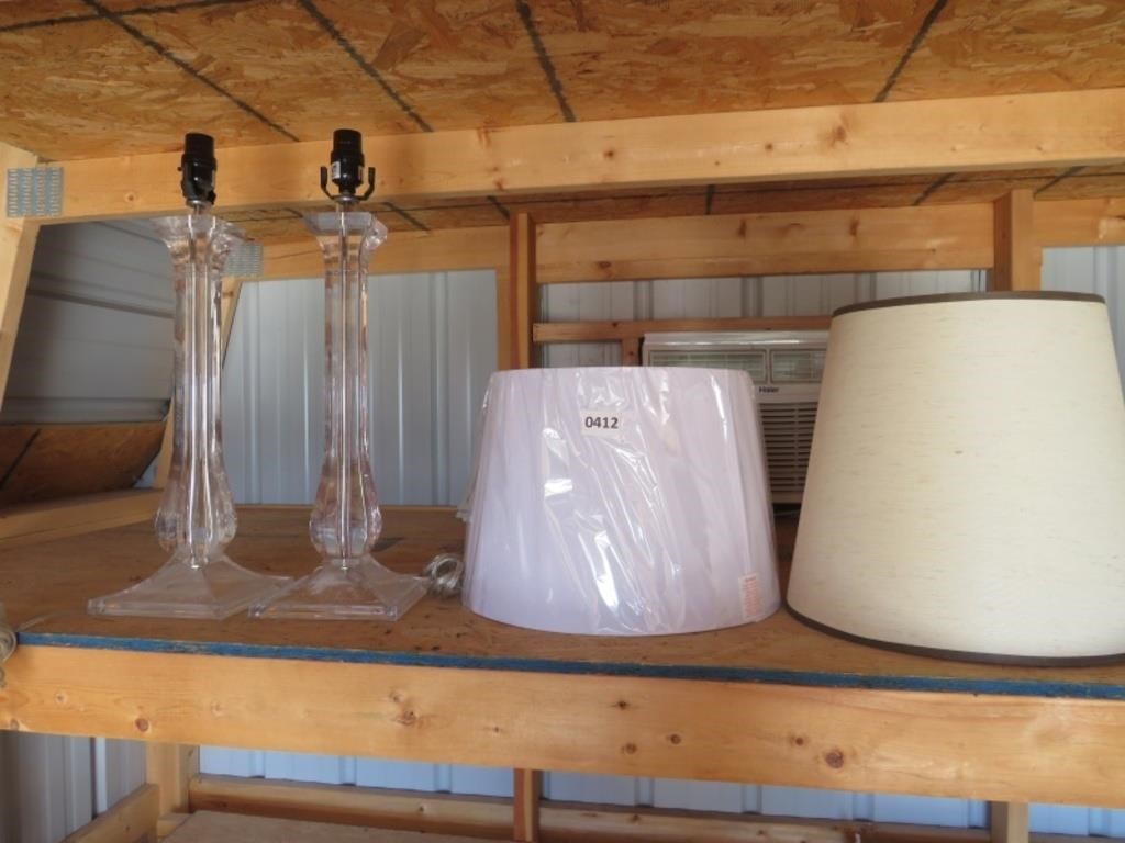 Set of Lamps with Mismatched Shades